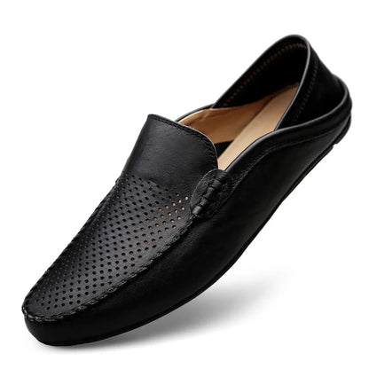 Effortless Summer Luxury – Breathable Leather Driving Loafers