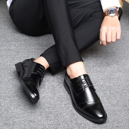 Men’s Formal Leather Shoes – Classic Business Dress Shoes in Large Sizes