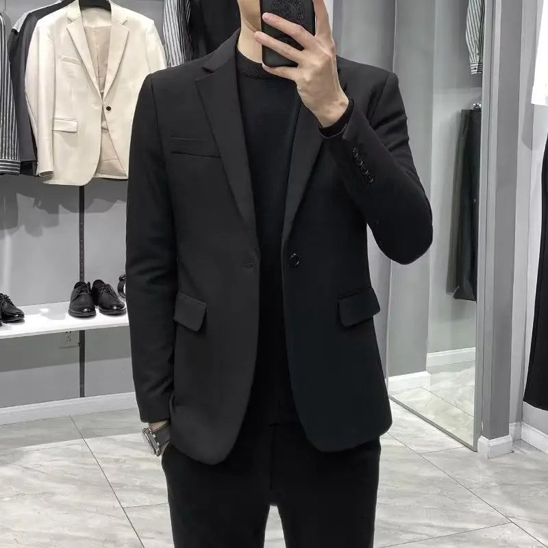 Men’s Business Blazer – Classic Black Suit Jacket in Regular & Plus Sizes
