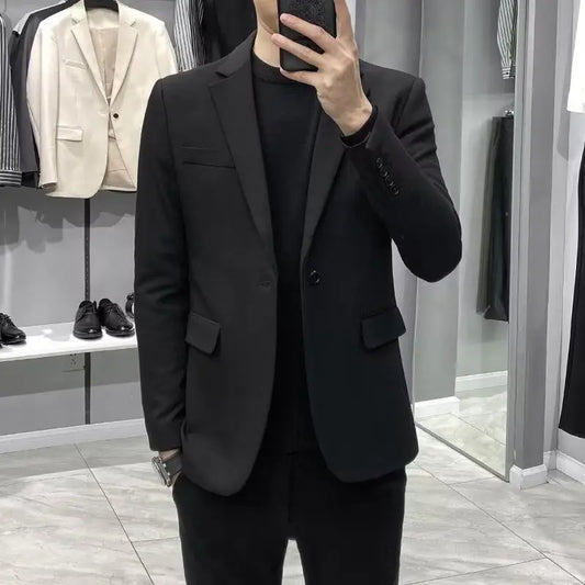 Men’s Business Blazer – Classic Black Suit Jacket in Regular & Plus Sizes