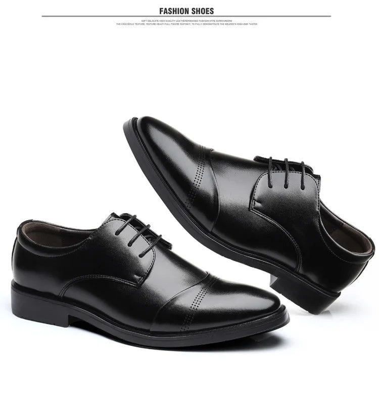 Men’s Formal Leather Shoes – Classic Business Dress Shoes in Large Sizes