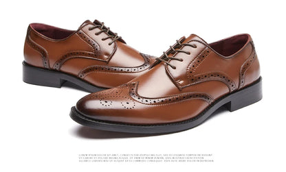 High Quality Height Increase Oxford Dress Shoes Men Genuine Cow Leather Suit Shoes Lift Brogues Wedding Formal Elevator Shoes