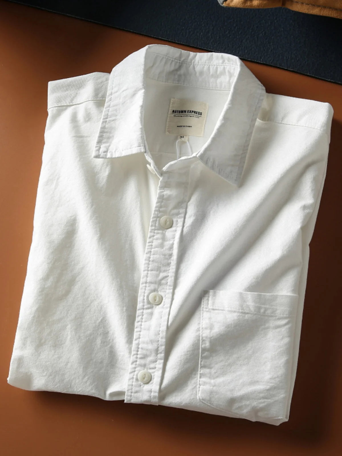 Japanese Short Sleeve Loose Fit Ox Cloth Men's Breathable Cotton