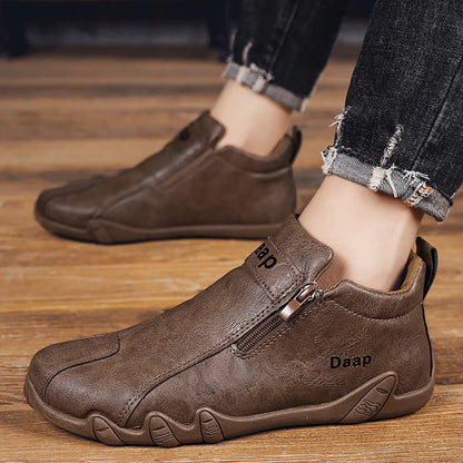 Luxury Men's Casual Shoes Designer Leather Shoes Soft Soles Comfort Sneakers Outdoor Lightweight Flats Anti Slip Walking Shoes