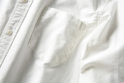 Japanese Short Sleeve Loose Fit Ox Cloth Men's Breathable Cotton