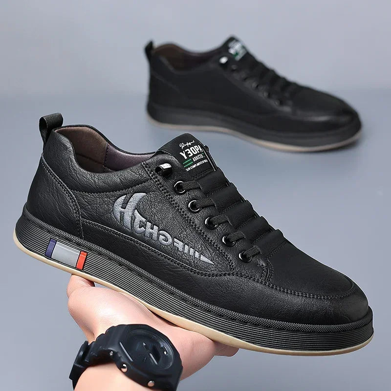 Trendy Men's Casual Shoes Simple Men's Retro Genuine Leather Shoes Elegant Formal  Commuter Work Shoes Free Delivery Loafers