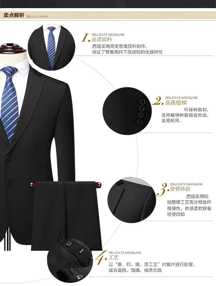 Classic 2-Piece Suit – Smart Tailoring for Business, Weddings & Special Occasions