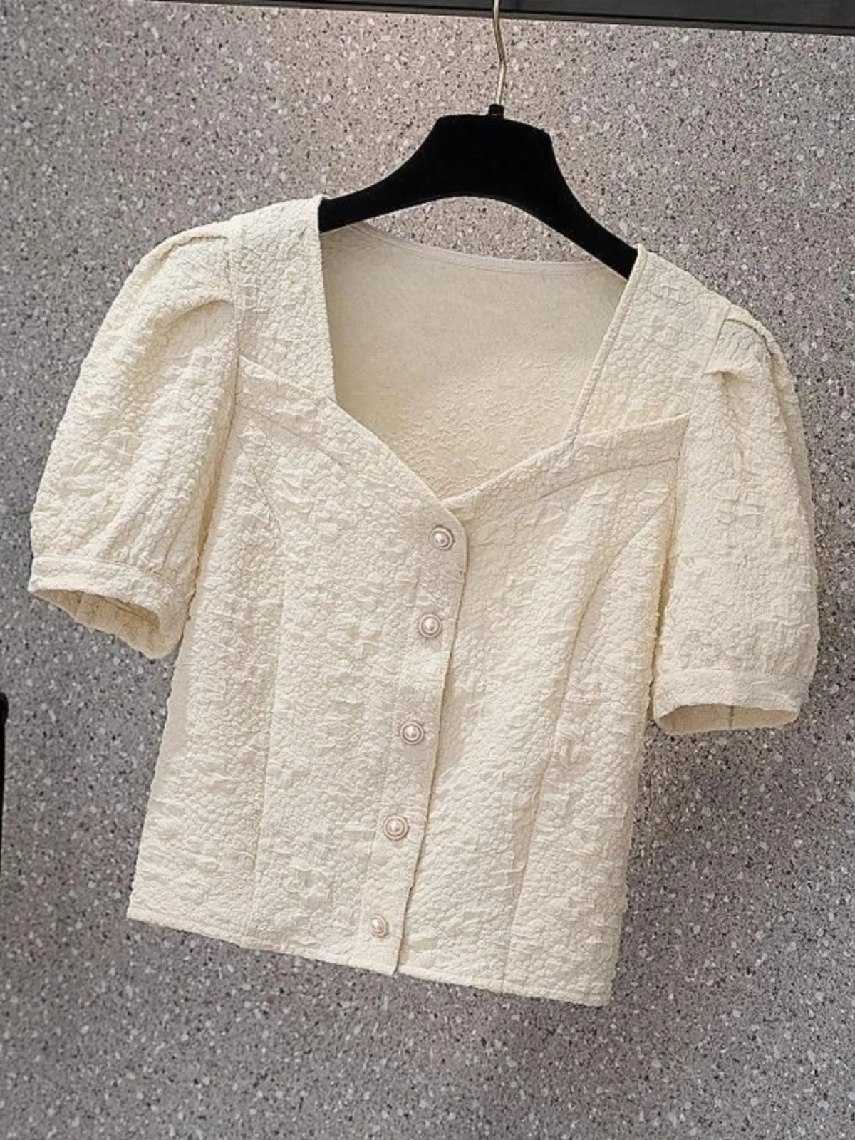 Women’s Chiffon Shirt – Slim Fit Short Sleeve Cardigan Style, Solid Color Summer Top