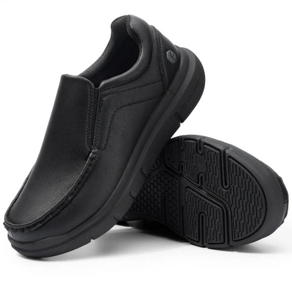 Everyday Comfort Slip-Ons – Wide Leather Shoes Designed for Support & Ease