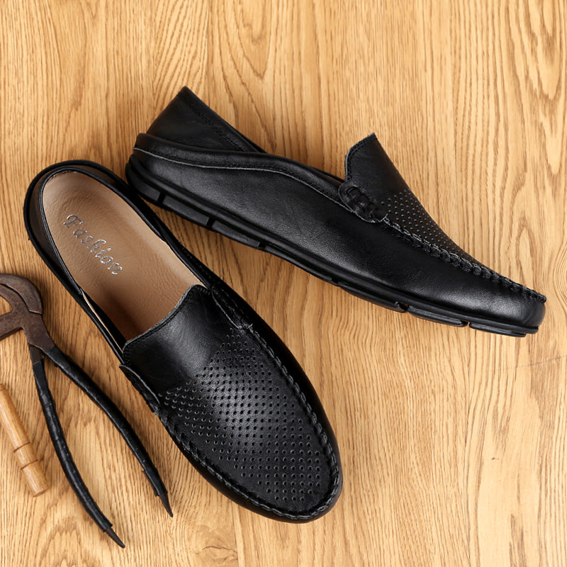 Effortless Summer Luxury – Breathable Leather Driving Loafers