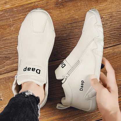 Luxury Men's Casual Shoes Designer Leather Shoes Soft Soles Comfort Sneakers Outdoor Lightweight Flats Anti Slip Walking Shoes
