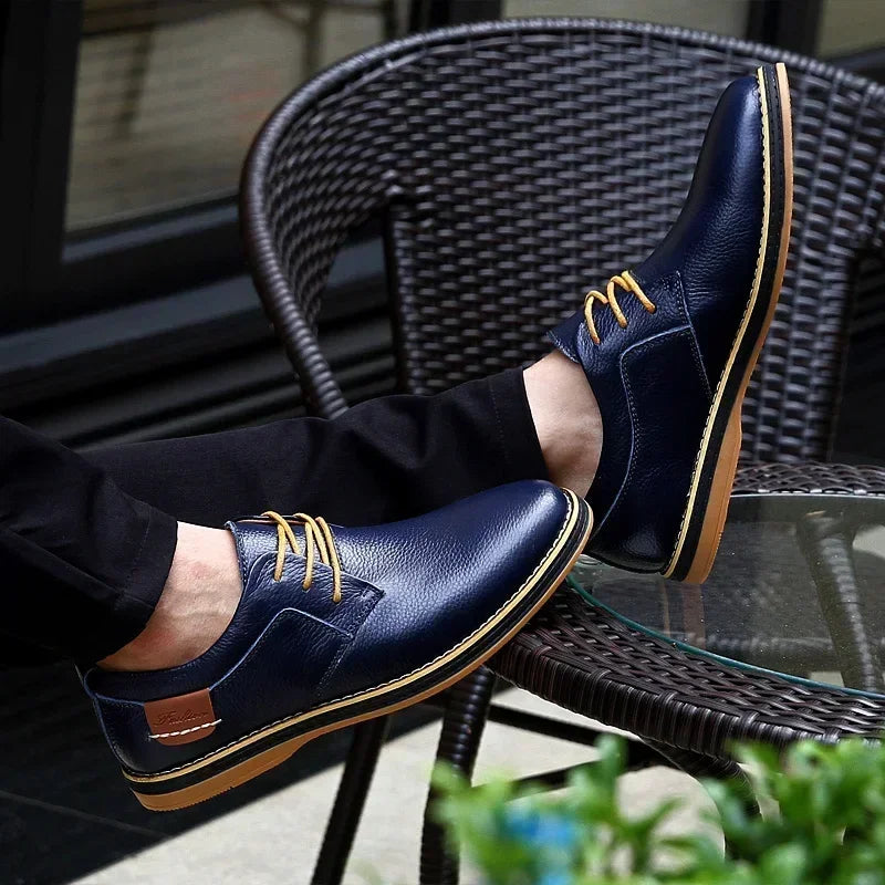 Men’s Oxford Shoes – Genuine Leather Brogue Lace-Up Dress Footwear, Italian Luxury Brand Moccasins & Loafers, Plus Size 38–48