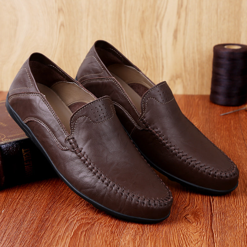 Men’s Genuine Leather Loafers – Casual Luxury Slip-On, Breathable Comfort