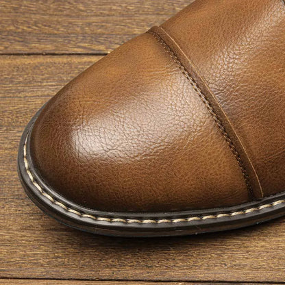 Retro Men's Derby Shoes 2024 New Men Casual shoes Fashion Men Leather Shoes #AL6604