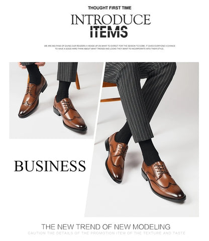 High Quality Height Increase Oxford Dress Shoes Men Genuine Cow Leather Suit Shoes Lift Brogues Wedding Formal Elevator Shoes