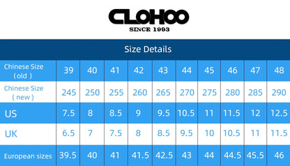 CLOHOO Men’s Handmade Leather Loafers – Breathable Casual Shoes with Thick Rubber Sole