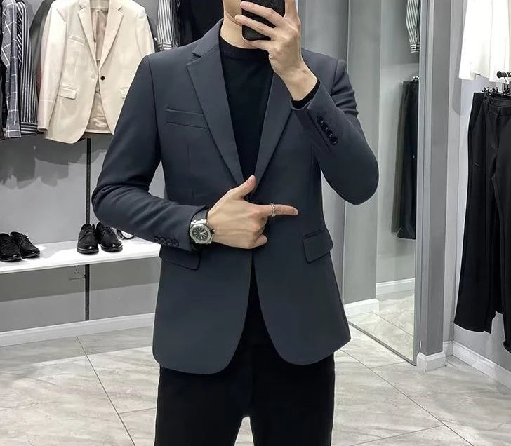 Men’s Business Blazer – Classic Black Suit Jacket in Regular & Plus Sizes
