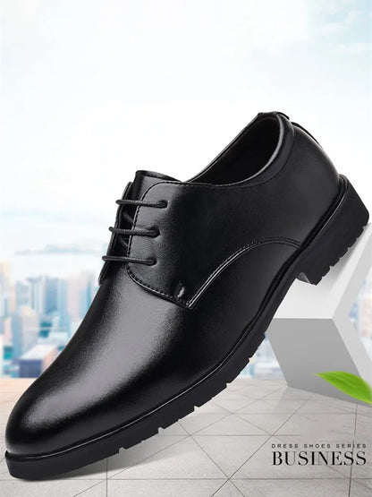 Men’s Formal Leather Dress Shoes – Italian Luxury Lace-Up with Breathable Non-Slip Sole