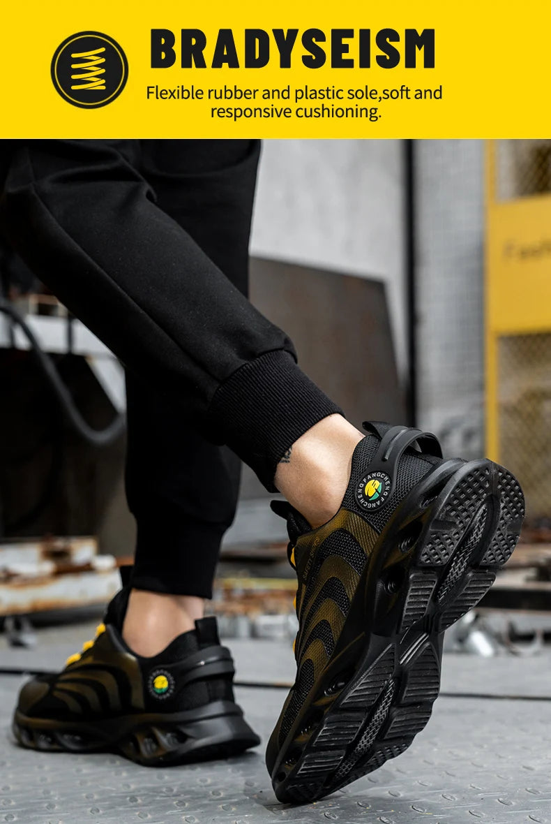 Men’s Waterproof Safety Boots – Indestructible Steel Toe Work Footwear with Anti-Smash & Stab Resistance