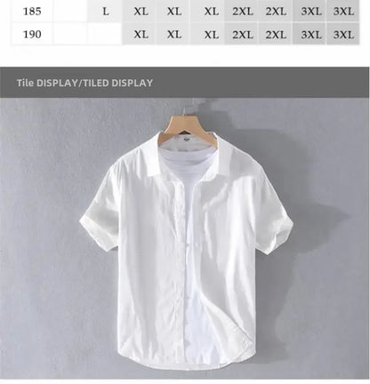 Relaxed Japanese Style Linen Shirt – Breezy Summer Comfort with Artistic Charm