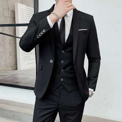 Classic 3-Piece Suit – Timeless Gentleman’s Style for Business, Weddings & Special Occasions