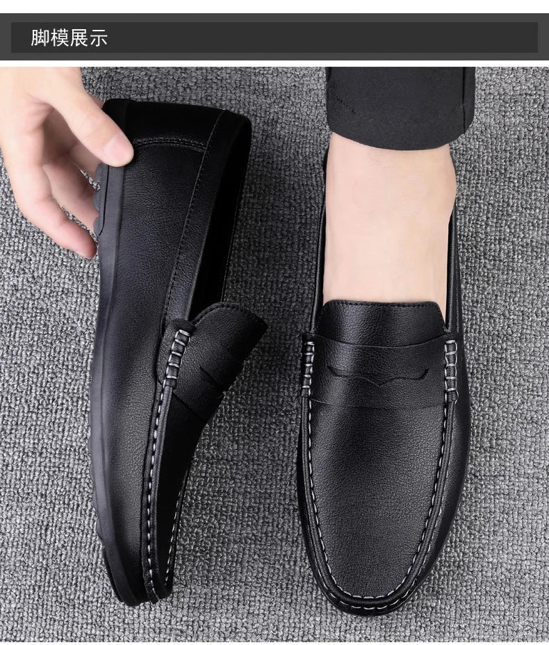 Men’s Shoes – New Casual Driving Style Loafers, Fashion Outdoor Slip-On Lazy Flats