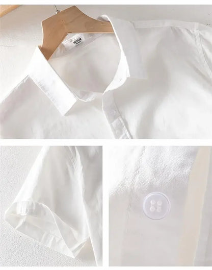 Relaxed Japanese Style Linen Shirt – Breezy Summer Comfort with Artistic Charm