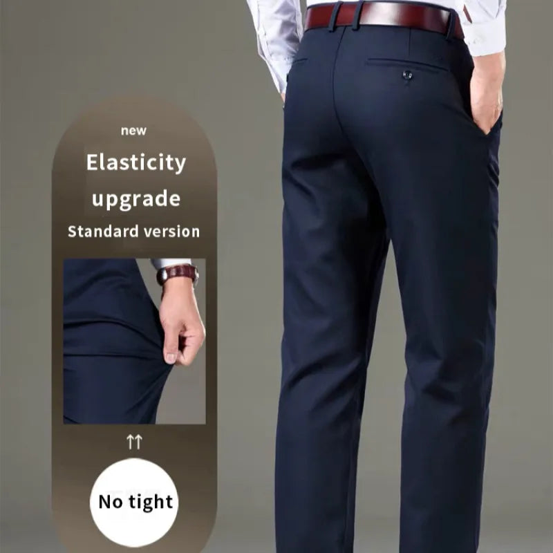 Lightweight Ice Silk Suit Pants – Cool Comfort with a Sharp Business Look