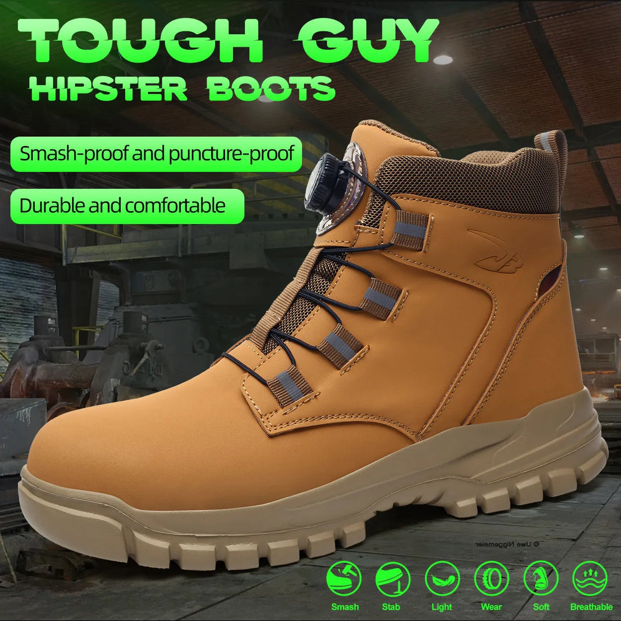 Rugged Safety Boots – Waterproof Steel Toe Protection for Work & Outdoor Riding