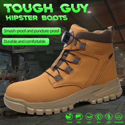 Rugged Safety Boots – Waterproof Steel Toe Protection for Work & Outdoor Riding