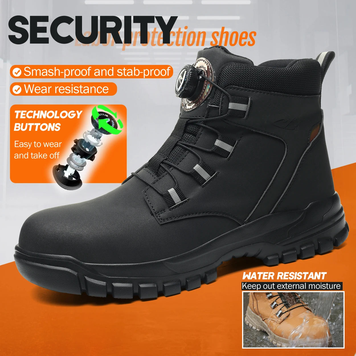 Rugged Safety Boots – Waterproof Steel Toe Protection for Work & Outdoor Riding