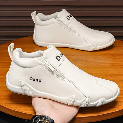 Luxury Men's Casual Shoes Designer Leather Shoes Soft Soles Comfort Sneakers Outdoor Lightweight Flats Anti Slip Walking Shoes