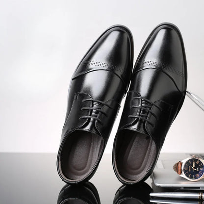 Men’s Formal Leather Shoes – Classic Business Dress Shoes in Large Sizes