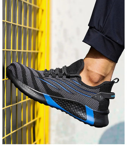 Men’s Safety Work Shoes – Anti-Puncture Indestructible Sneakers, Lightweight Protective Boots