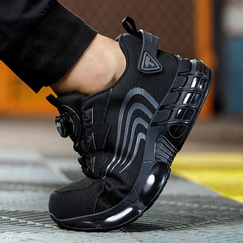 Modern Work Sneakers – Stylish Safety Shoes with Rotary Button Fit & Full Protection
