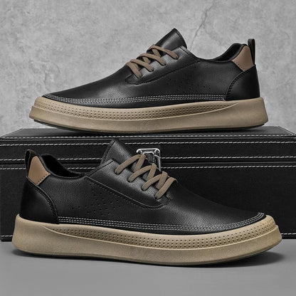 Outdoor Leather Men's Casual Shoes Fashion Breathable Slip-on man Loafers Comfortable Lazy Shoes Soft Flat Driving Walking Shoes