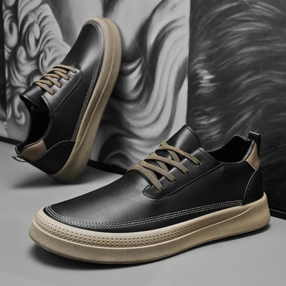 Outdoor Leather Men's Casual Shoes Fashion Breathable Slip-on man Loafers Comfortable Lazy Shoes Soft Flat Driving Walking Shoes