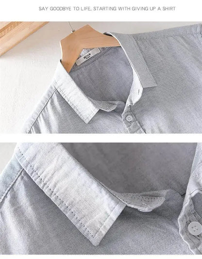 Relaxed Japanese Style Linen Shirt – Breezy Summer Comfort with Artistic Charm