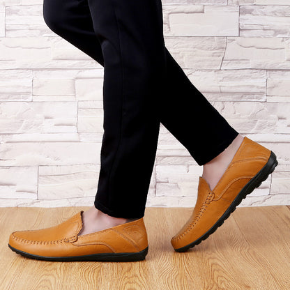 Men’s Genuine Leather Loafers – Casual Luxury Slip-On, Breathable Comfort