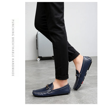 Handcrafted Leather Loafers – Effortless Comfort with Korean-Inspired Style