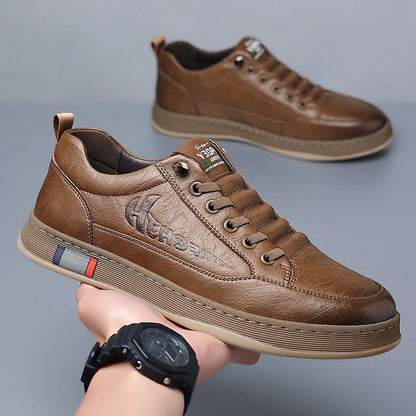 Trendy Men's Casual Shoes Simple Men's Retro Genuine Leather Shoes Elegant Formal  Commuter Work Shoes Free Delivery Loafers