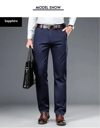Lightweight Ice Silk Suit Pants – Cool Comfort with a Sharp Business Look
