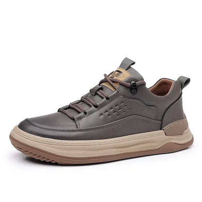 Trendy Men's Casual Shoes Simple Men's Retro Genuine Leather Shoes Elegant Formal  Commuter Work Shoes Free Delivery Loafers