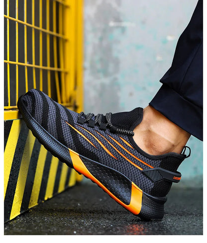 Men’s Safety Work Shoes – Anti-Puncture Indestructible Sneakers, Lightweight Protective Boots