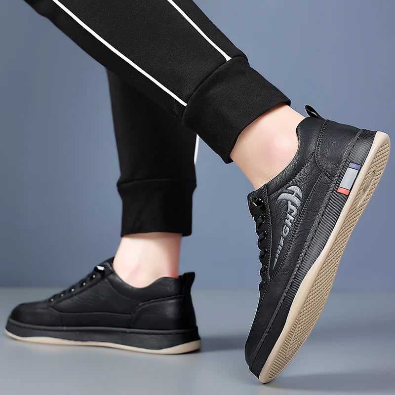 Trendy Men's Casual Shoes Simple Men's Retro Genuine Leather Shoes Elegant Formal  Commuter Work Shoes Free Delivery Loafers