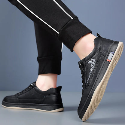 Trendy Men's Casual Shoes Simple Men's Retro Genuine Leather Shoes Elegant Formal  Commuter Work Shoes Free Delivery Loafers
