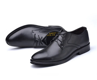 Men Formal Leather Shoes Black Pointed Toe Men Loafers Party Office Business Casual Shoes for Men Oxford Shoes Mens Dress Shoe
