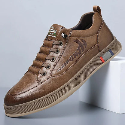 Trendy Men's Casual Shoes Simple Men's Retro Genuine Leather Shoes Elegant Formal  Commuter Work Shoes Free Delivery Loafers