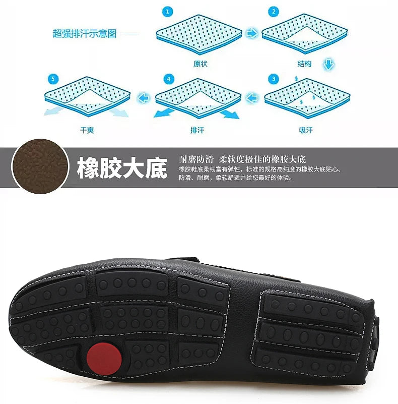 Handcrafted Leather Loafers – Effortless Comfort with Korean-Inspired Style