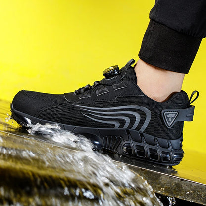 Modern Work Sneakers – Stylish Safety Shoes with Rotary Button Fit & Full Protection